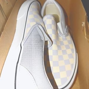 Vans checkered slip on sneakers